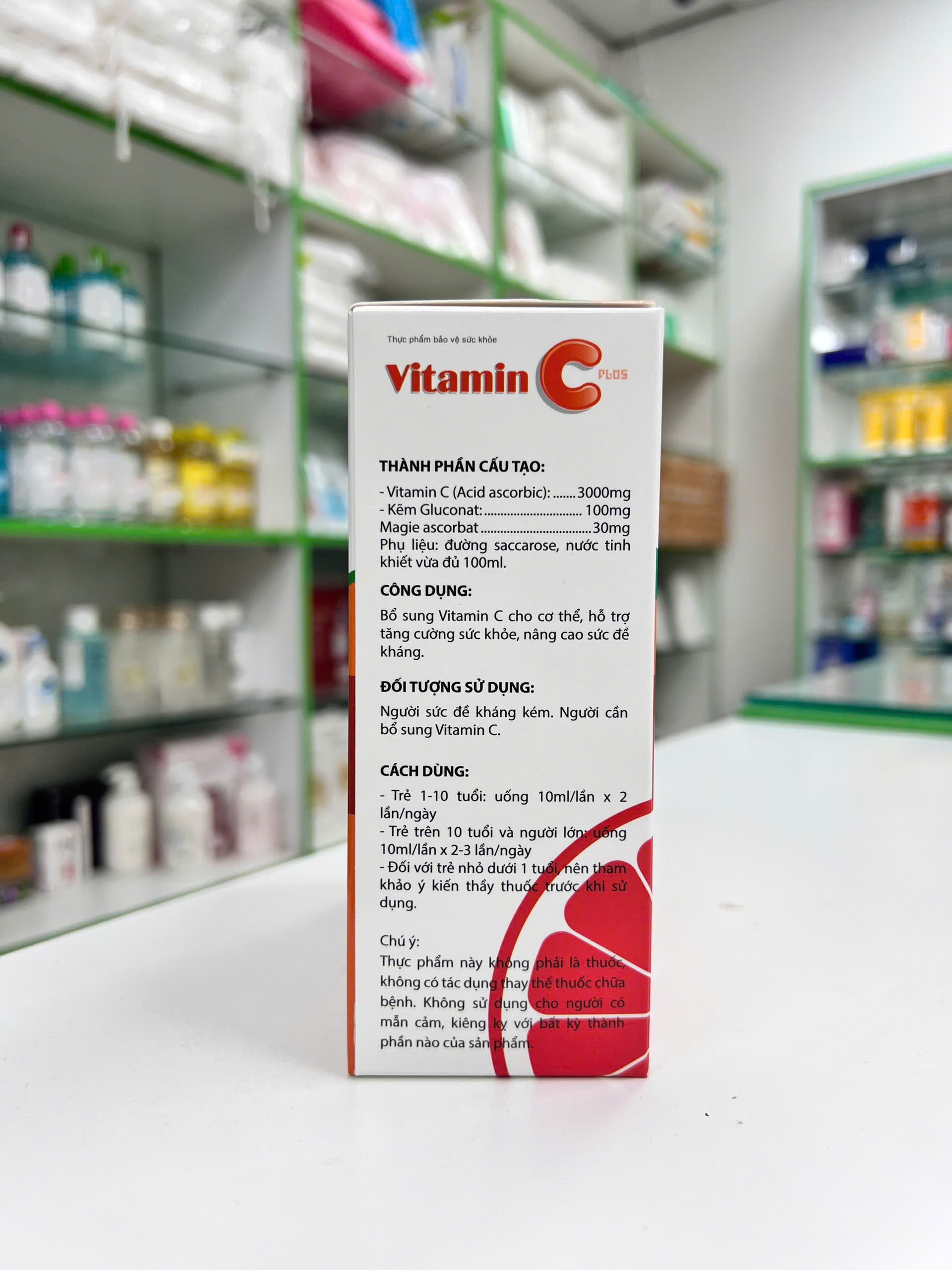 Vitamin C plus — hộp sản phẩm dạng bổ sung tiện mang theo hằng ngày